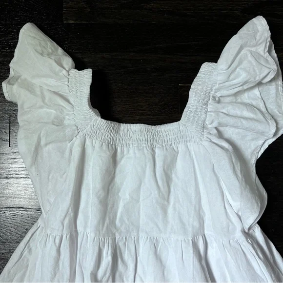 NWT* Pink Diamond White 100% Cotton Tiered Mini Dress Size 8 - Picture 9 of 16